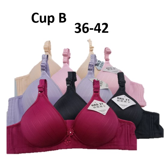 CUP B- Wireless Bra Cup B Full Cup/ Baju Dalam Cup Penuh Cup B (Size 36-42)