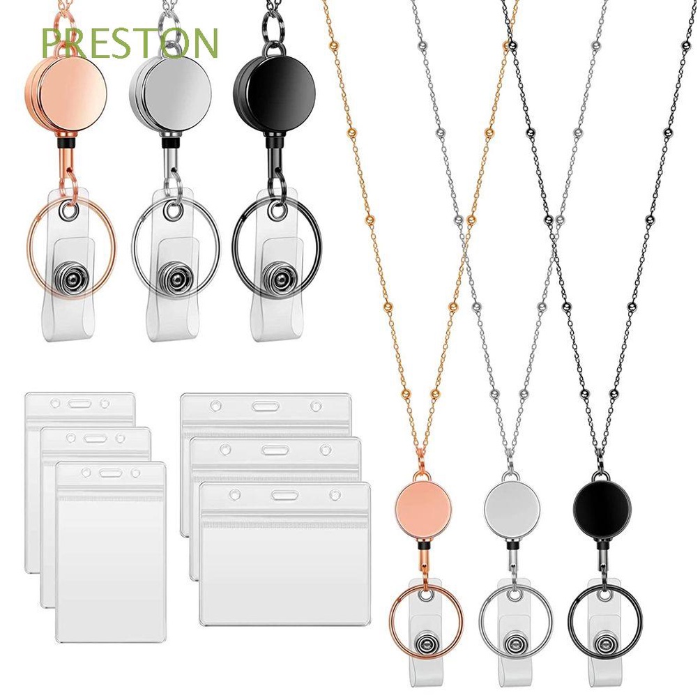 Retro Drum Sticks Retractable ID Badge Holder with Clip Reels  Name Card Holders for Office Worker Doctor Nurse : Office Products