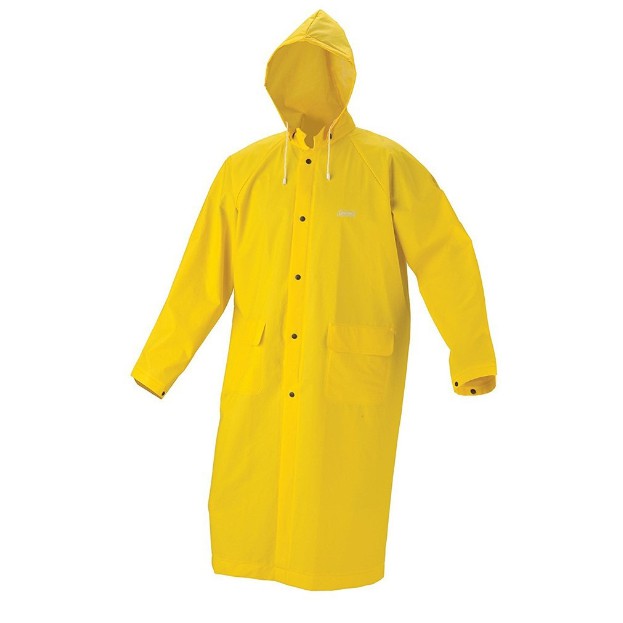 HEAVY DUTY PVC YELLOW RAINCOAT - 3/4 LENGTH