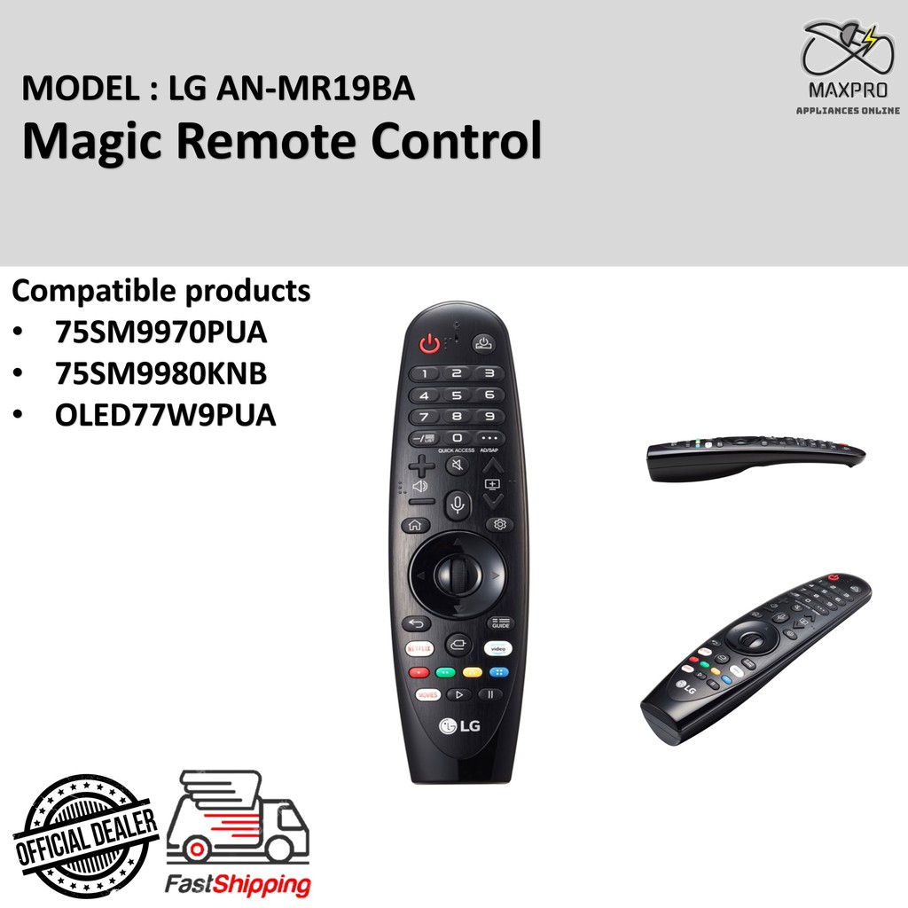  LG AN-MR19BA Magic Remote Control with Voice Recognition for  Select 2019 LG SmartTV : Electronics