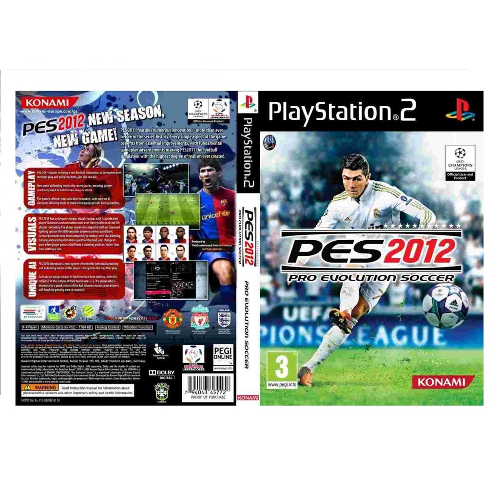 🔥PS2 CD DVD Games🔥 Game , PES 2012 Pro Evolution Soccer 2012 (Dvd Game) |  Shopee Malaysia