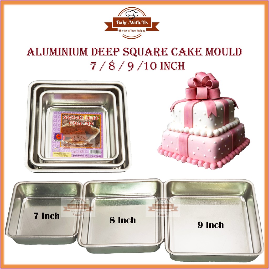 10 inch deals square cake tin