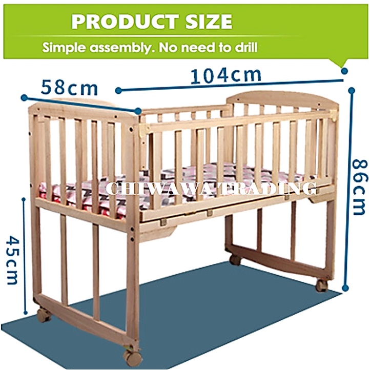 Infant bed outlet size