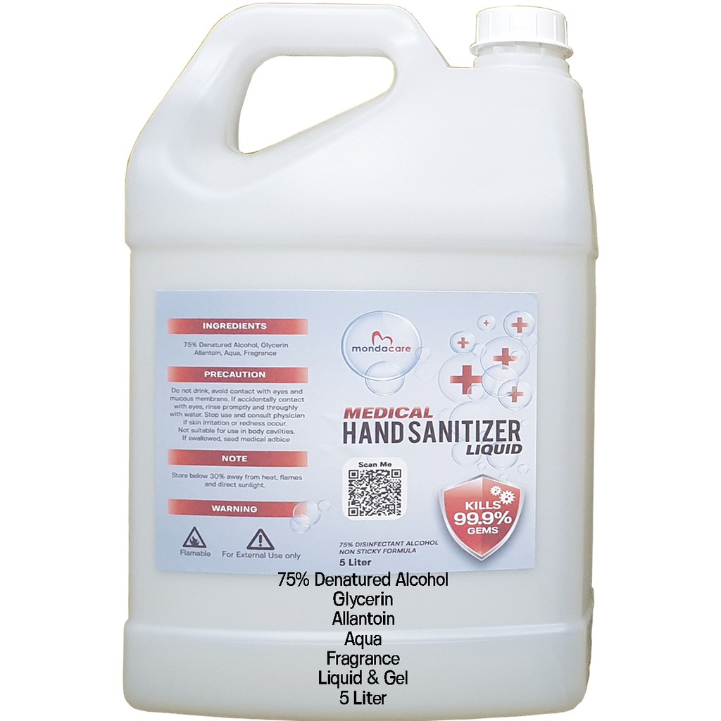 5 LITER HAND SANITIZER 75 ALCOHOL WHOLESALE Shopee Malaysia