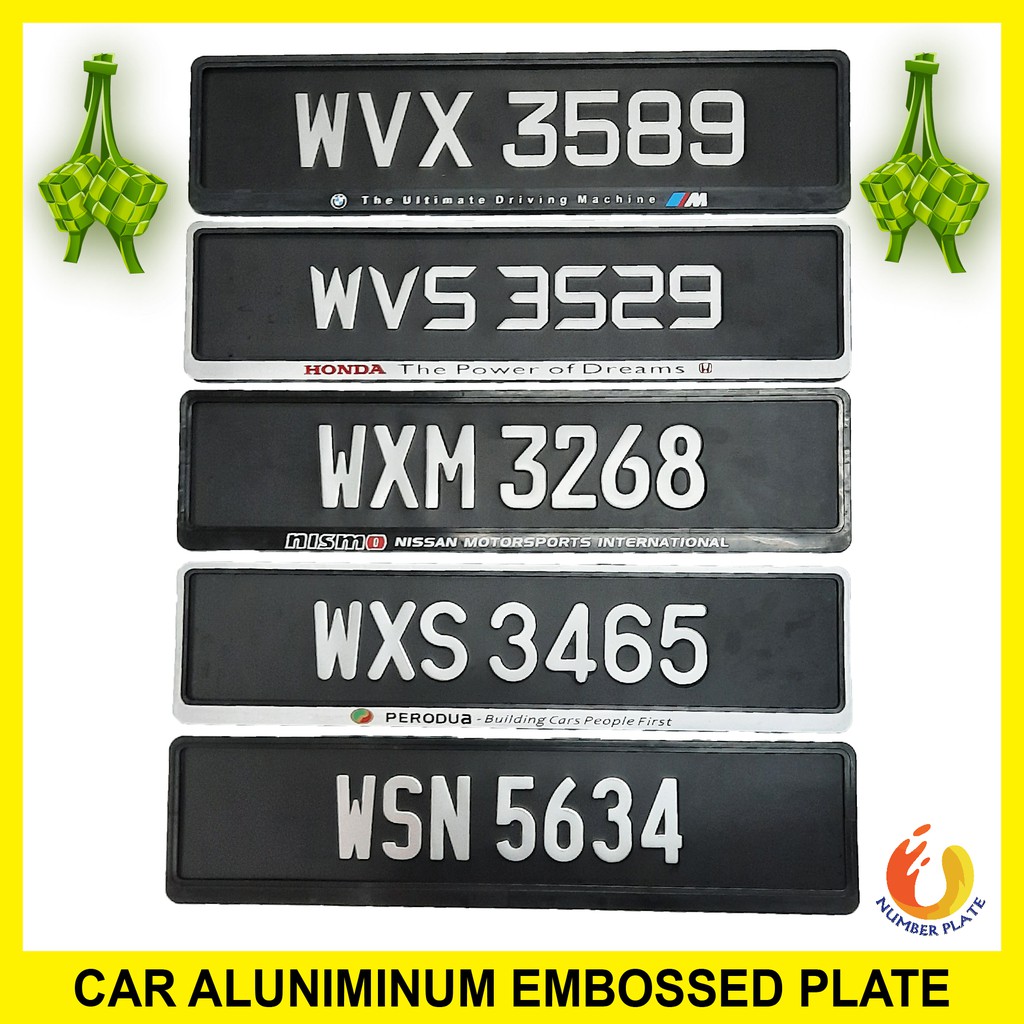 Malaysian deals number plate