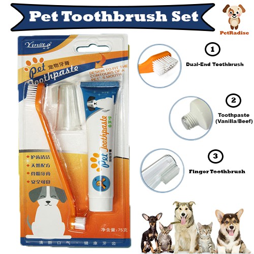 Dog toothpaste best sale and toothbrush kit