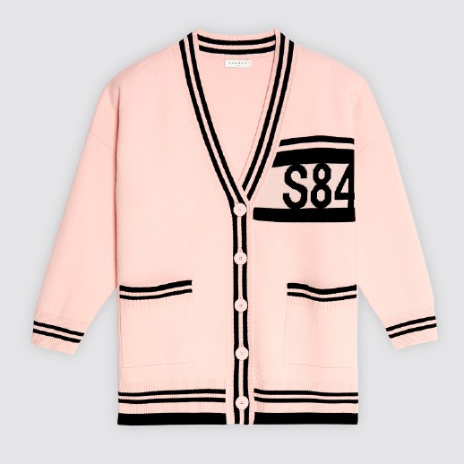 Sandro on sale pink cardigan