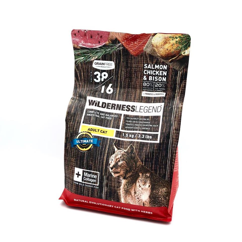 Wilderness Legend SALMON CHICKEN BISON for CAT 1.5kg Pets Food