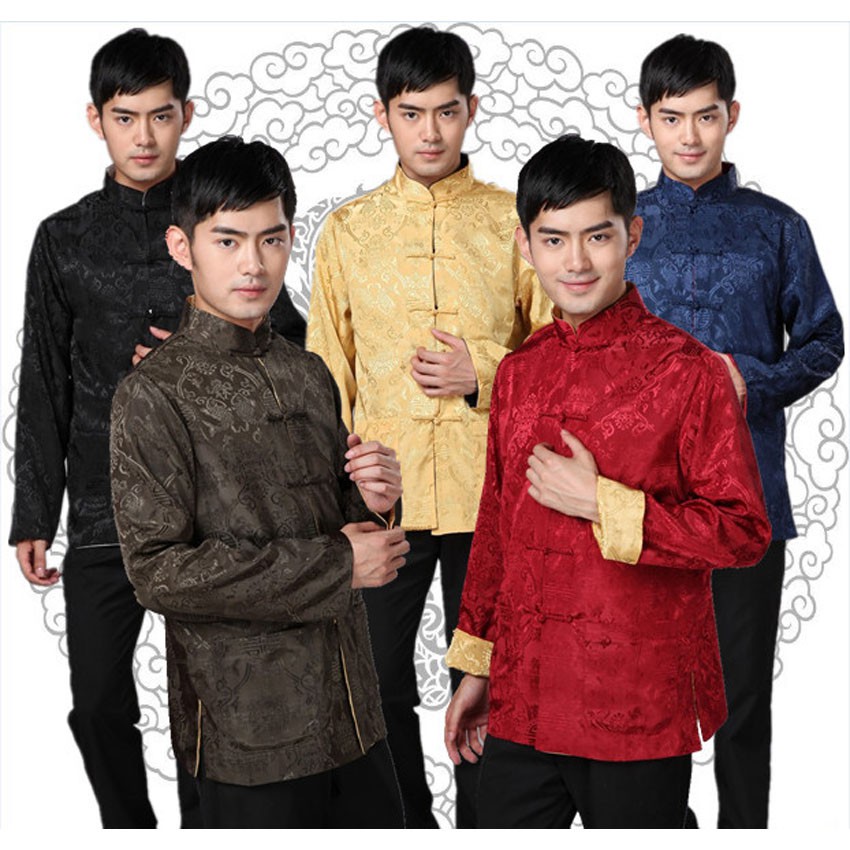Chinese Traditional Costumes Men Shirt Wedding Party Wear Chinese