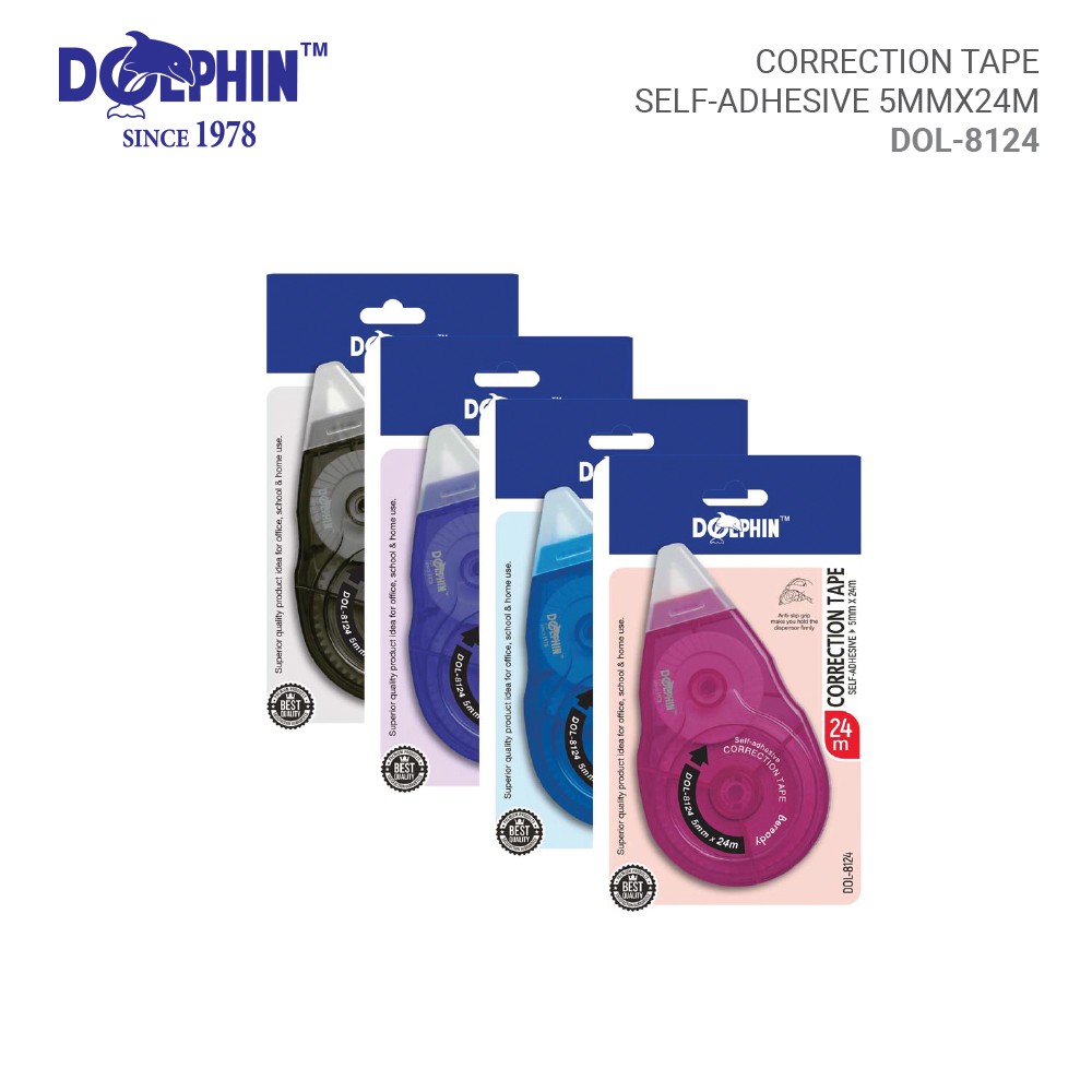 Dolphin Correction Tape 5mm x 24m DOL-8124