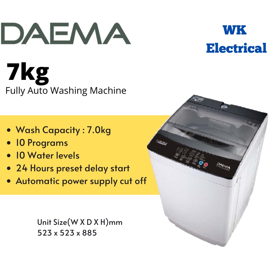 daema washing machine 7kg