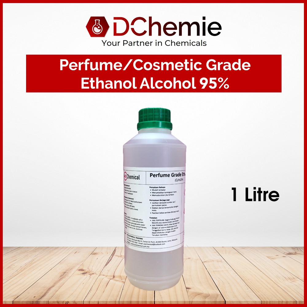 Perfume Grade Ethanol Alcohol 95% [1000ML] Perfume Making / Solvent /  Sanitizer / Disinfection