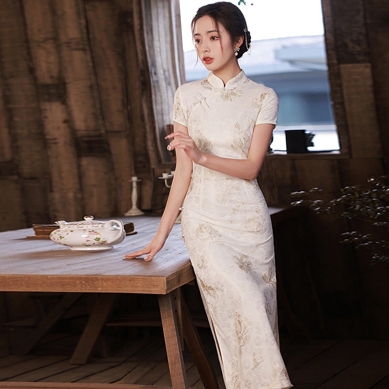 Lace Improved Cheongsam 2022 New Style Classy Young Long Vintage