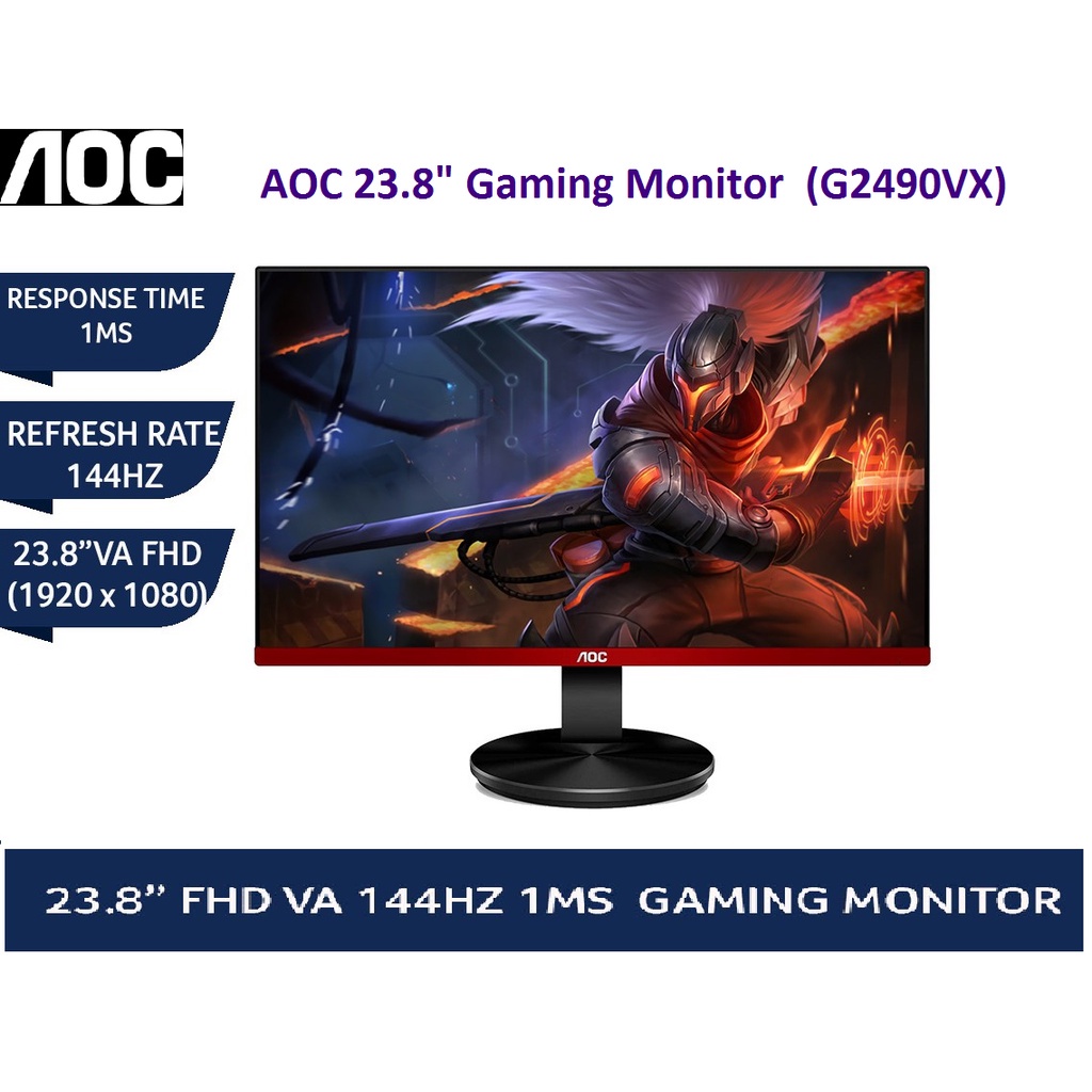 aoc 23.8 g2490vx 144hz gaming led