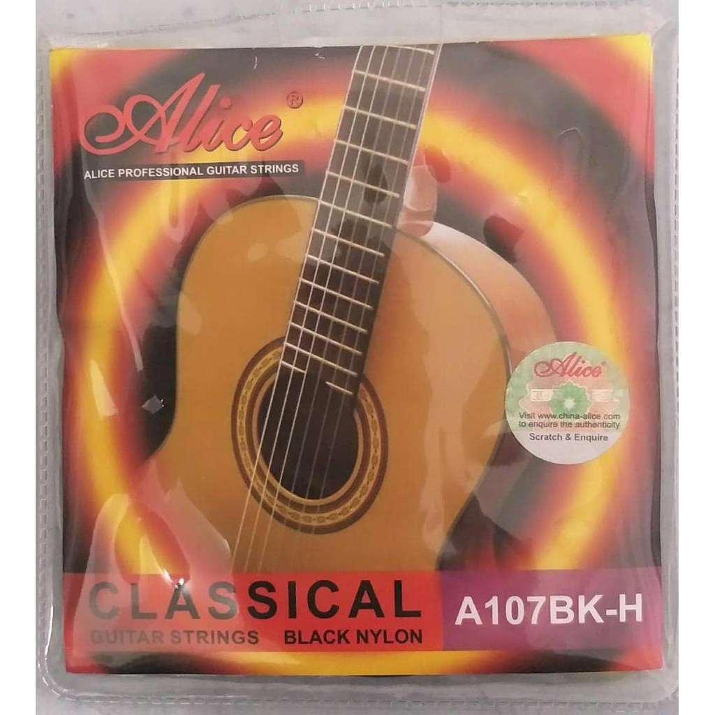 Local ready Stock] Alice Classical Guitar Black Nylon Strings