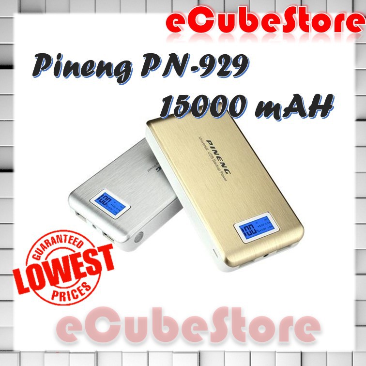 PINENG PN-929 15000mAh Power Bank - Black