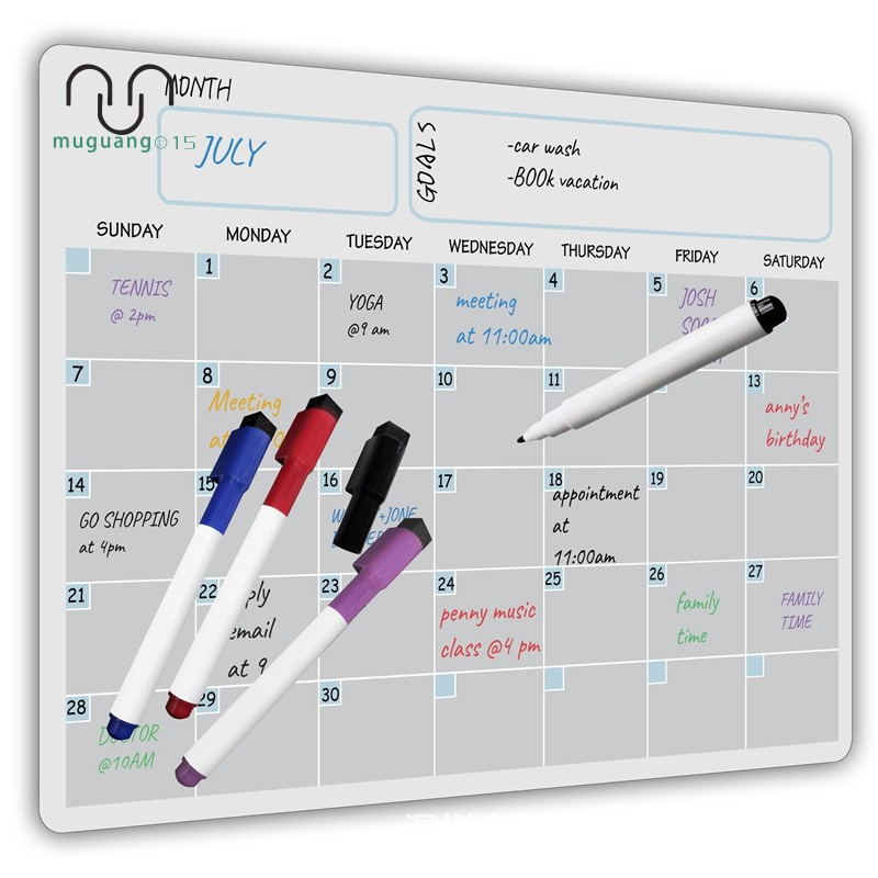 Magnetic Menu Board For Kitchen - 5 Set Bundle - With Calendar