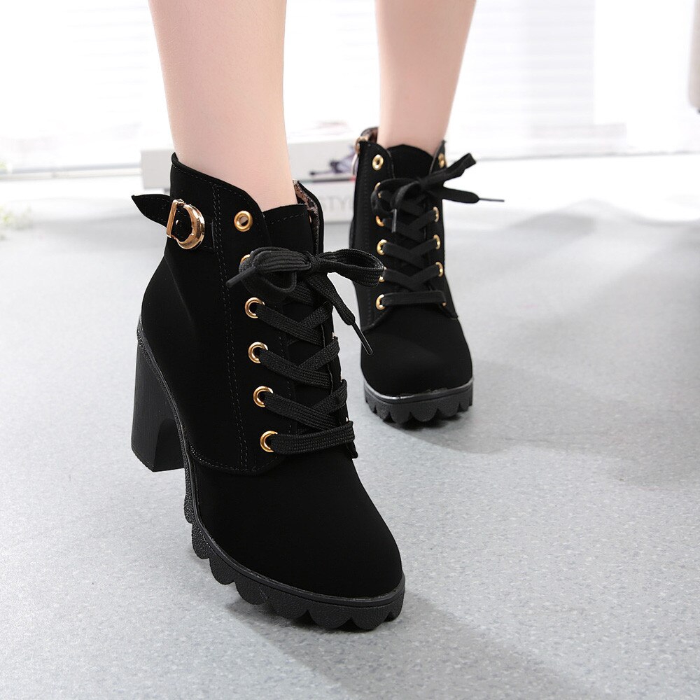 High heel clearance winter boots