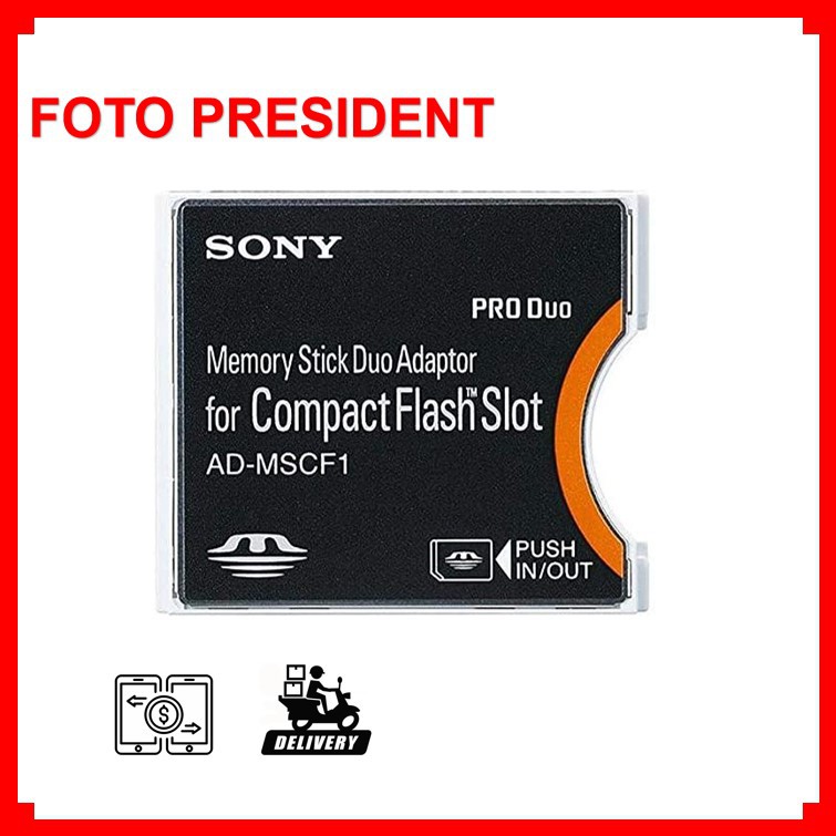 sony ad-mscf1 memory stick duo adapter for compact flash slot on