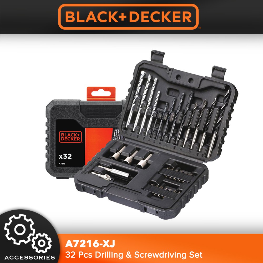 BLACK DECKER A7216 Drilling And Screw Driving Set 32 Pcs