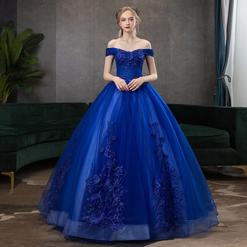 Dress wedding outlet blue