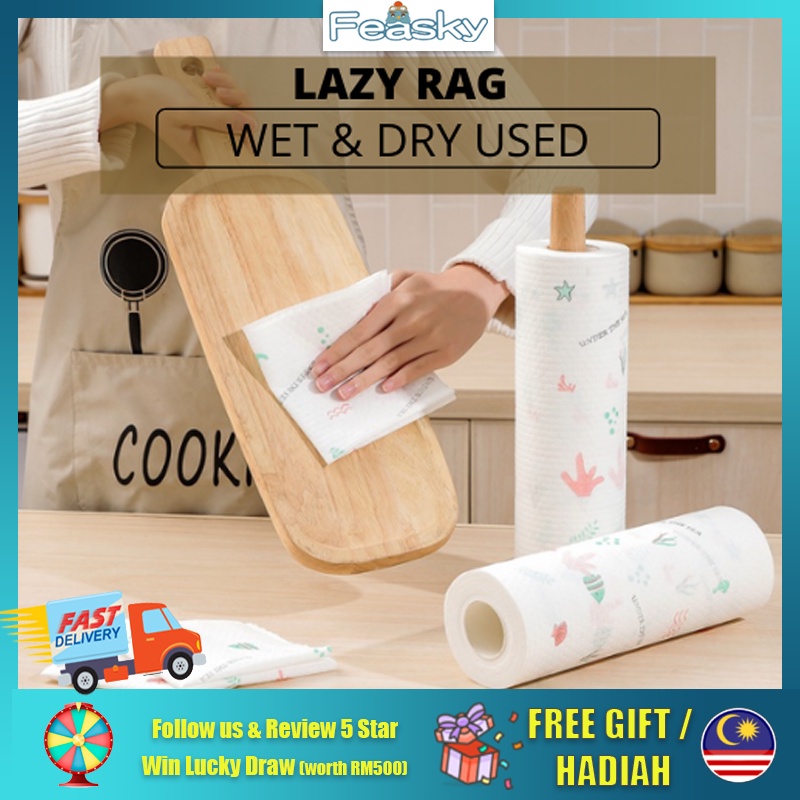 1pc Disposable Kitchen Paper Towel, Reusable Lazy Kitchen Cleaning