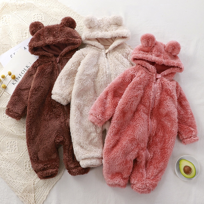 Oso hooded fleece outlet romper