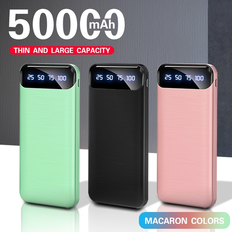 Ultrathin 50000mAh External Power Bank Backup Battery Charger for Cell  Phone