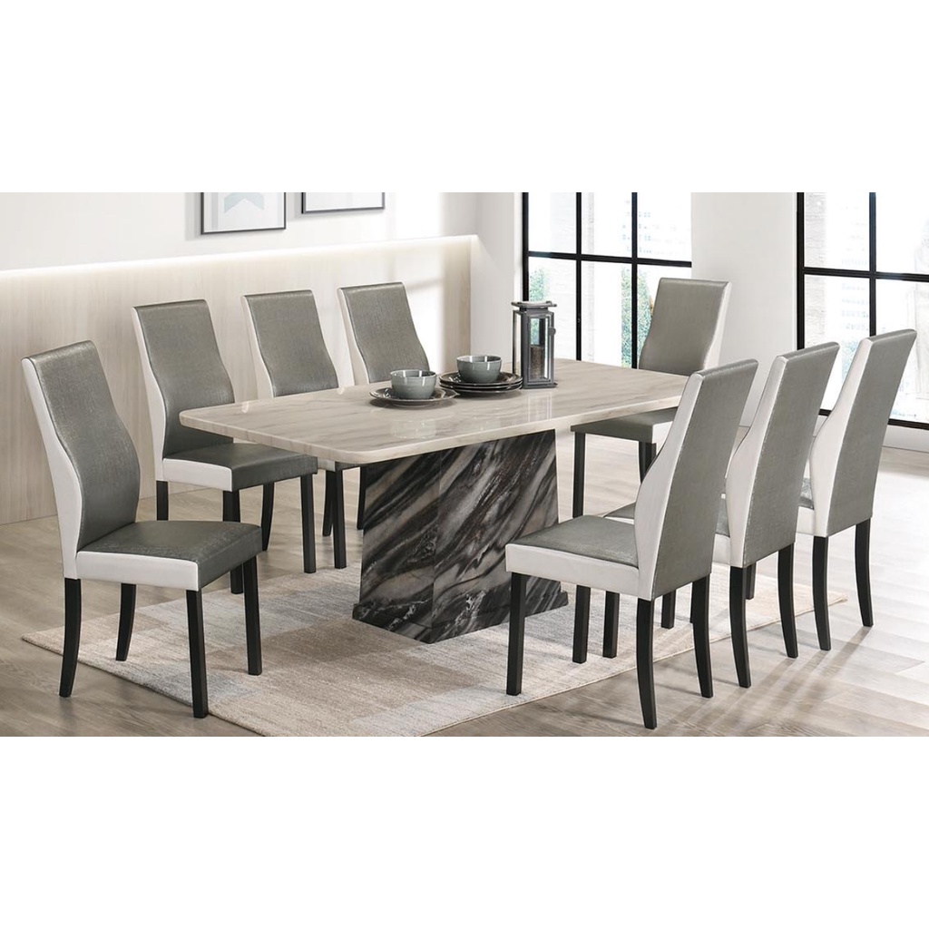 Marble dining table discount set 8 seater