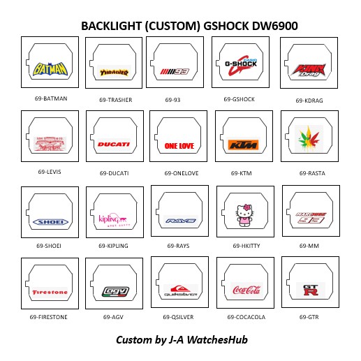 CUSTOM BACKLIGHT FOR GSHOCK DW 6900 New Update Shopee Malaysia