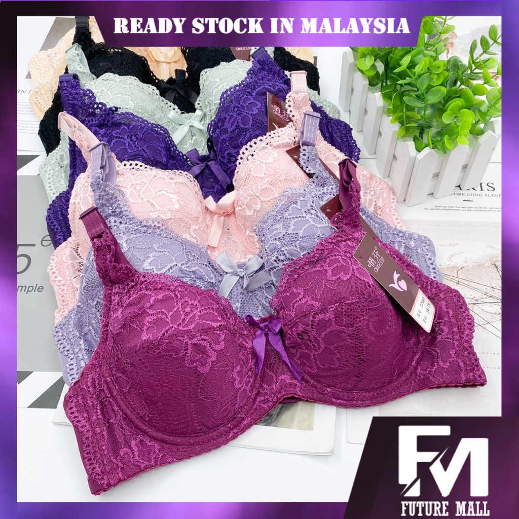 Bra Women Full Cup Bra Lace Bra Wired Size 34-42BC Cup Baju Dalam Wanita  Bra Wanita Bra Besi Lace