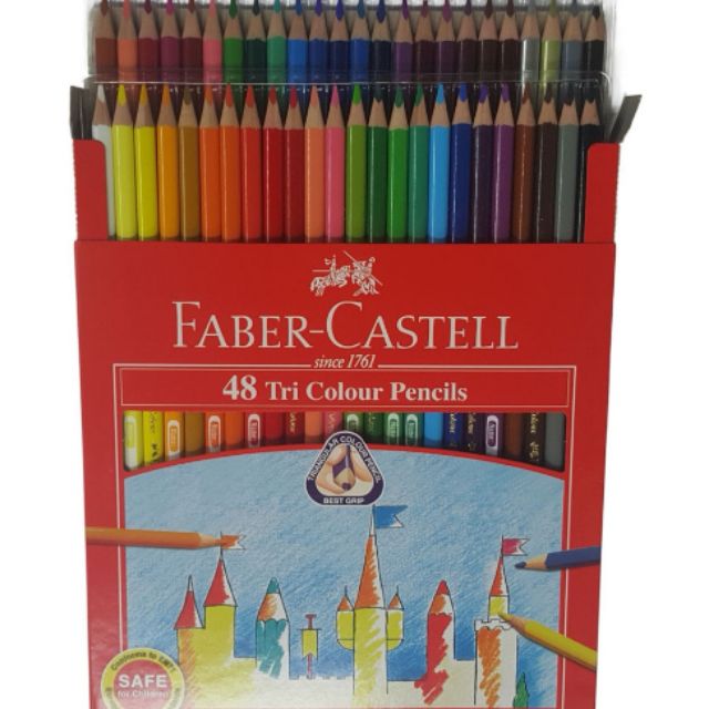 Faber-Castell Colour Pencils - Grip - Water-soluble - 48 pcs - M