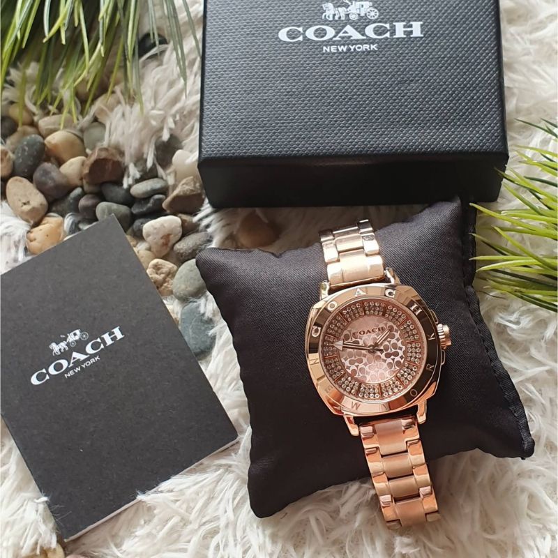 Coach gold boyfriend online bracelet watch