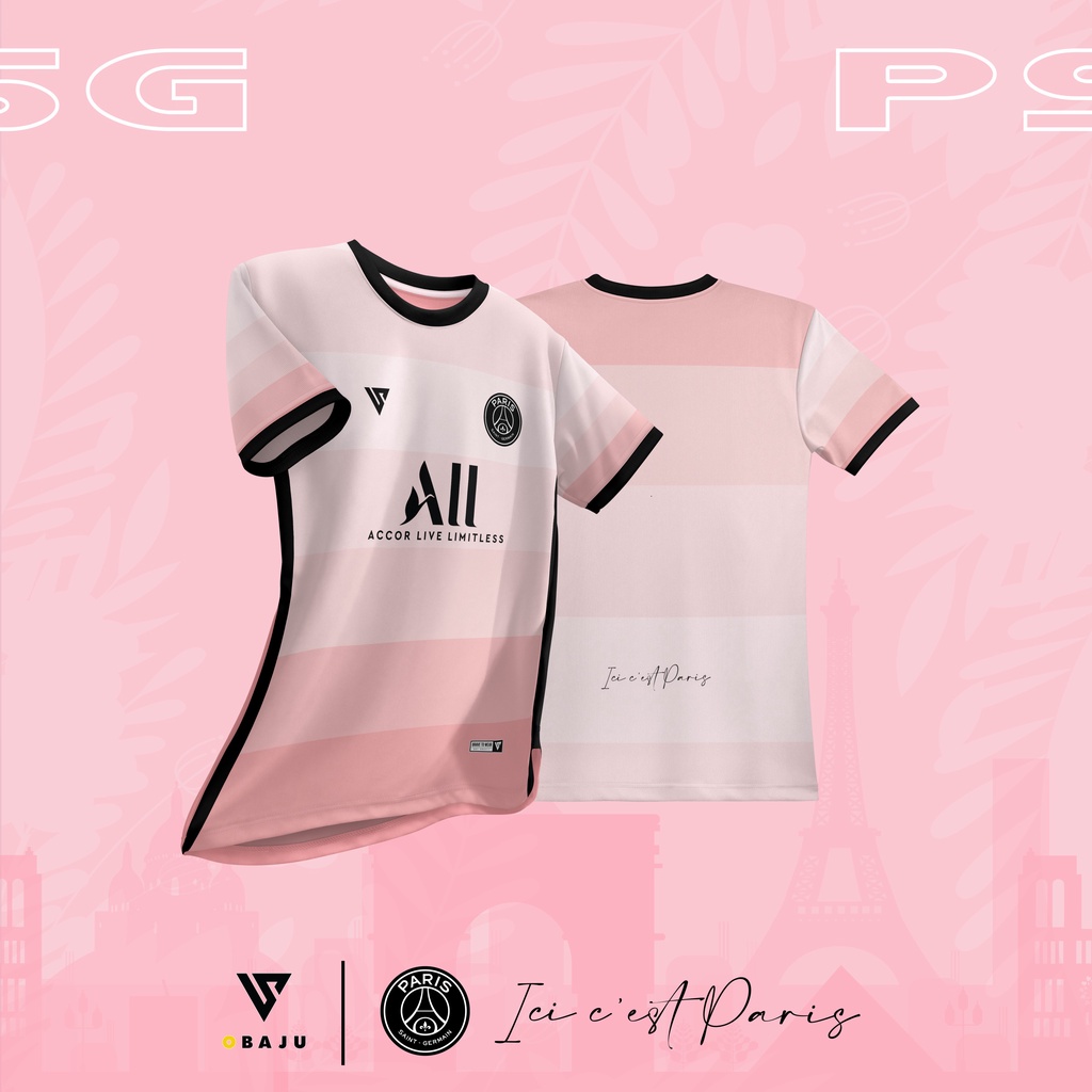 Jersey PSG Pastel, Dry Fit, Full-Sublimation, Microfiber, Limited  Edition Jersey, Sublimation (Pre-Order)