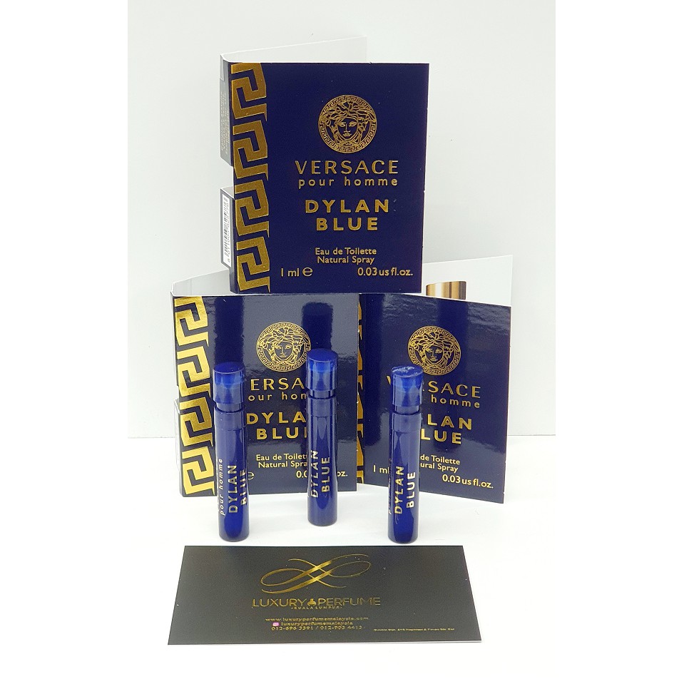 VERSACE DYLAN BLUE POUR HOMME EDT (M) VIALS 1ML X 3PC | Shopee