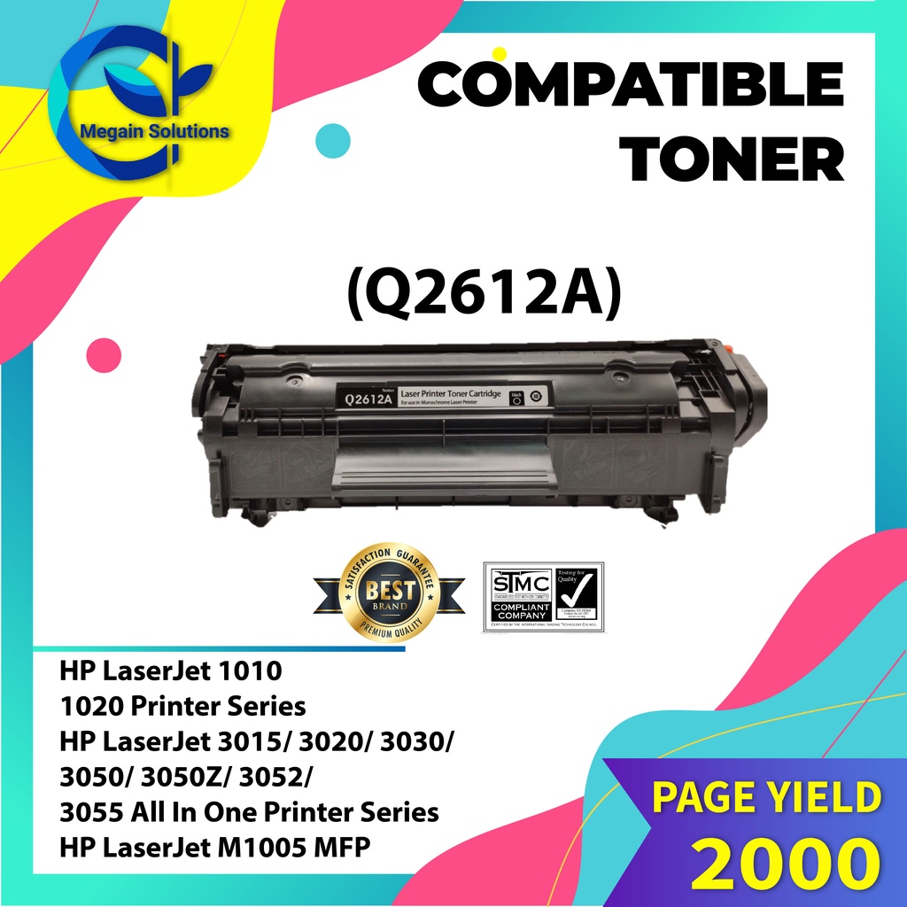 Syd Bortset Transportere Q2612A Compatible Toner Cartridge CRG303 FX9 HP 12A LaserJet 1010 1012 1015  1018 1020 1022 3015 3020 3030 3050 3052 3055 | Shopee Malaysia