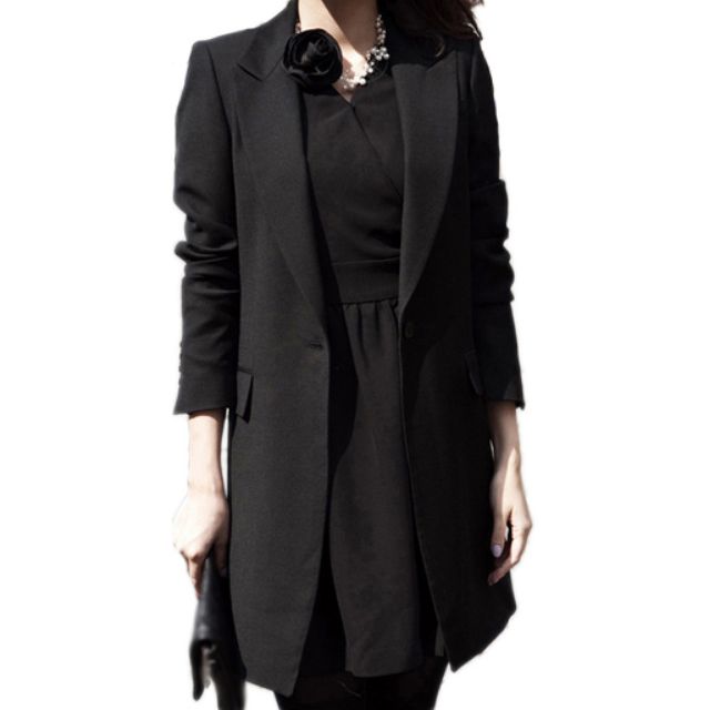 Ladies long best sale suit jacket