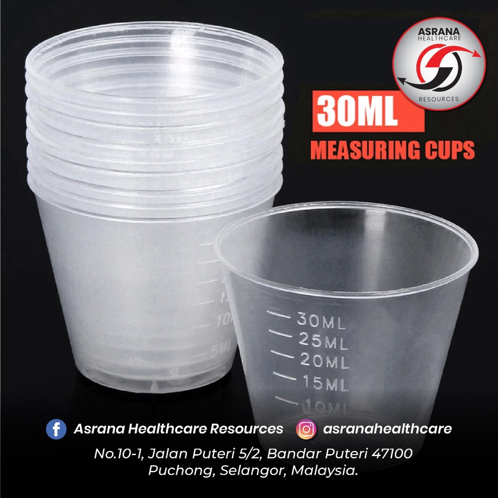 Disposable Measuring Cup 30 ml - MyBeautySources