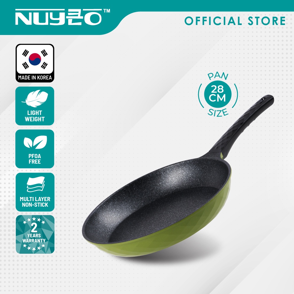 MADE IN KOREA 10 5 Layer Marble Coating Wok Non-Stick Cooking Frying Pan  Pot 