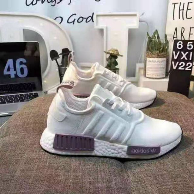 Adidas nmd hotsell white and purple