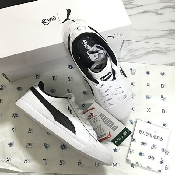 Bts puma white outlet shoes