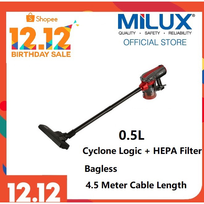 Milux Cyclonic Handheld Vacuum Cleaner MVC 821 Shopee Malaysia