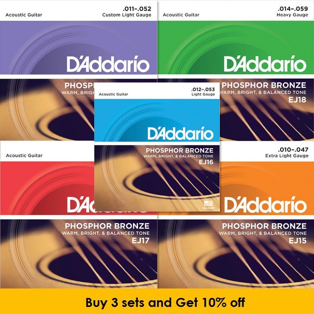 D addario Daddario Acoustic Guitar Strings Shopee Malaysia