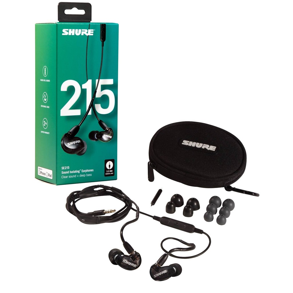 Shure SE215 Sound Isolating Earphones with 3.5mm Cable