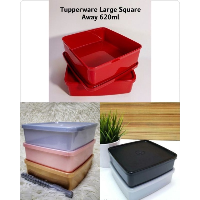 Tupperware Large Square a way 620ml