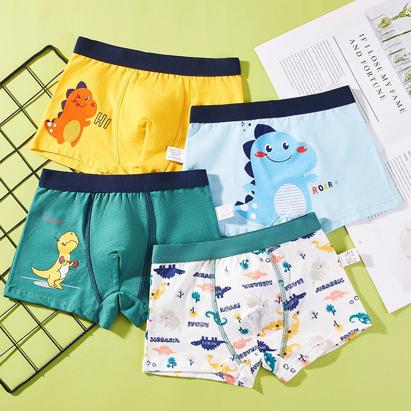 3pcs Boy's Comfy Cotton Briefs, Cartoon Halloween Elements Pattern Panties,  Breathable Kid's Underwear