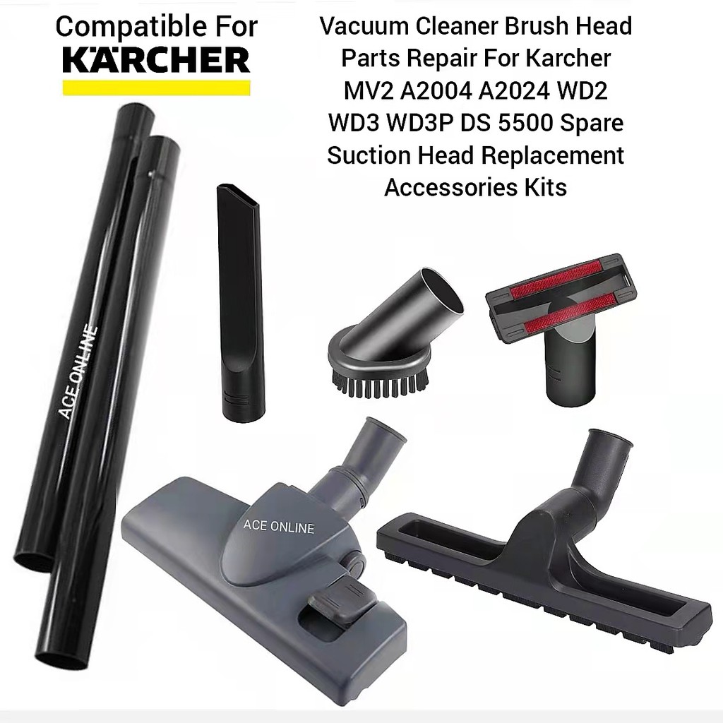 Vacuum Cleaner Brush Head Parts Repair Replacement For Karcher MV2 A2004  A2024 WD2 WD3 Spare Suction Head Accessories