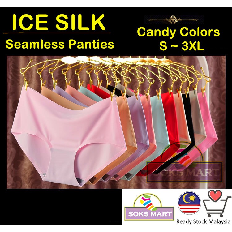 READY STOCK]Ice Silk Seamless Women Panties Seluar Dalam Wanita