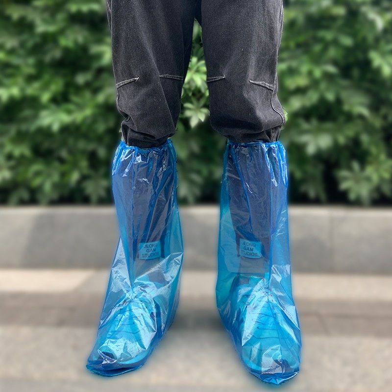 Plastic rain boots outlet over shoes