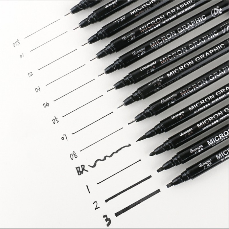 Black Fine Tip Inking Pens For Drawing Archival Ink Pen Fineliner Sketching  Pens for Drafting Manga Pens Writing - Price history & Review, AliExpress  Seller - Gimue Journal Store